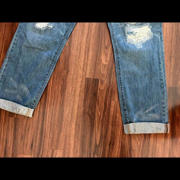 New Blank NYC Light Blue Distressed Straight Leg Jean Distressed 31 - Picture 3 of 6
